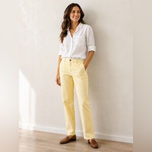 Vintage Polo Ralph Lauren Pants Women's 20 Yellow Cotton Chino 30x30 High Rise